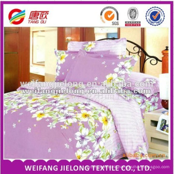 printed polycotton bed sheet fabric